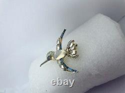 Crown Trifari Alfred Philippe Jelly Belly humming bird Brooch 1950s rare