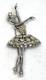 Crown Trifari Alfred Philippe Jeweled Symphony Ballerina Pin 1950