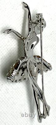 Crown Trifari Alfred Philippe Jeweled Symphony Ballerina Pin 1950