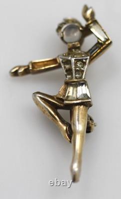 Crown Trifari Alfred Philippe Nicki Ballet Dancer Pin brooch 1949 missing stones