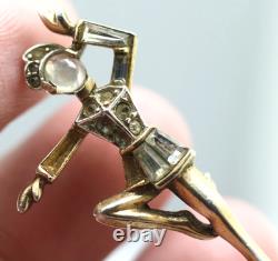 Crown Trifari Alfred Philippe Nicki Ballet Dancer Pin brooch 1949 missing stones