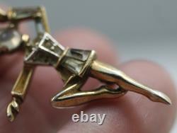 Crown Trifari Alfred Philippe Nicki Ballet Dancer Pin brooch 1949 missing stones