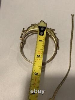 Crown Trifari Alfred Philippe Poured Glass Dogwood Cuff Bracelet And Necklace