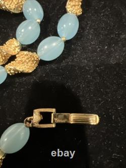 Crown Trifari, Alfred Philippe, RARE, 1962 Book, Blue&Gold, Tassel Necklace TAG