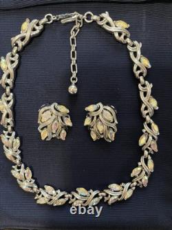 Crown Trifari Alfred Philippe Rhinestone Parure Set In Original Case EUC