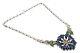 Crown Trifari Alfred Philippe Rue De La Paix Blue Enamel Flower Necklace