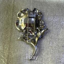Crown Trifari Alfred Philippe Rue de la Paix Red Poppy Enamel Brooch 3 #8 Crown Trifari Alfred Philippe Rue de la Paix Red Poppy Enamel Brooch 3 #8