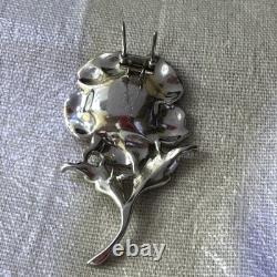 Crown Trifari Alfred Philippe Rue de la Paix Red Poppy Enamel Brooch 3 #8