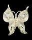 Crown Trifari Alfred Philippe Silver Tone rhinestone Butterfly Brooch pin