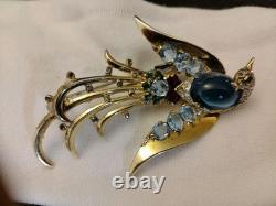 Crown Trifari Alfred Philippe Sterling Silver 925 Bird Of Paradise Pin Brooch