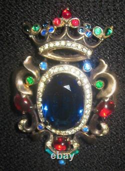 Crown Trifari Alfred Philippe Sterling Silver Brooch Pin Vintage Rare