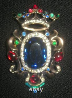 Crown Trifari Alfred Philippe Sterling Silver Brooch Pin Vintage Rare