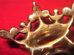 Crown Trifari Alfred Philippe Sterling Silver Brooch Pin Vintage Rare