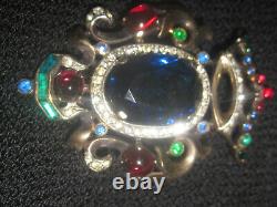 Crown Trifari Alfred Philippe Sterling Silver Brooch Pin Vintage Rare