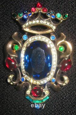 Crown Trifari Alfred Philippe Sterling Silver Brooch Pin Vintage Rare