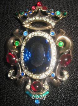 Crown Trifari Alfred Philippe Sterling Silver Brooch Pin Vintage Rare