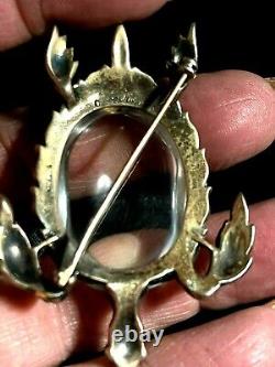 Crown Trifari Alfred Philippe Sterling Silver Jelly Belly Turtle Figural Brooch