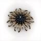 Crown Trifari Alfred Philippe Sunburst Brooch Blue Invisible Set Rhinestone Pin