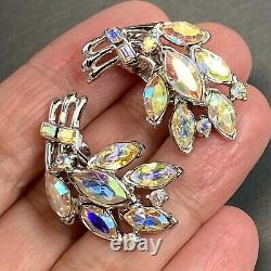 Crown Trifari Alfred Philippe Vintage Clip-On Earrings Estate Jewelry Pre-Owned