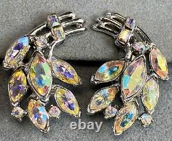 Crown Trifari Alfred Philippe Vintage Clip-On Earrings Estate Jewelry Pre-Owned
