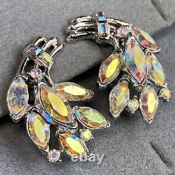 Crown Trifari Alfred Philippe Vintage Clip-On Earrings Estate Jewelry Pre-Owned
