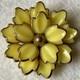 Crown Trifari Alfred Philippe Yellow Poured Glass Flower Brooch Vintage