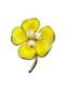Crown Trifari Alfred Philippe yellow daisy flower molded gold tone brooch pin