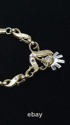 Crown Trifari Gold Tone Parure Alfred Philippe Purple Thistle 3-Piece Flower Set