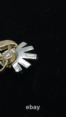 Crown Trifari Gold Tone Parure Alfred Philippe Purple Thistle 3-Piece Flower Set