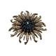 Crown Trifari Invisible Set Blue Sunburst Brooch RARE VINTAGE Alfred Philippe