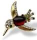 Crown Trifari JELLY BELLY Hummingbird Alfred Philippe Brooch Pin EUC? ! SALE