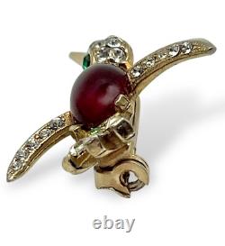 Crown Trifari JELLY BELLY Hummingbird Alfred Philippe Brooch Pin EUC? ! SALE