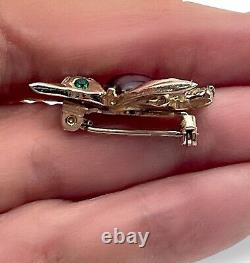 Crown Trifari JELLY BELLY Hummingbird Alfred Philippe Brooch Pin Unsigned EUC