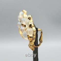 Crown Trifari LILY OF THE VALLEY Molded AB Opal Tulip Glass Necklace & Earrings