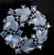 Crown Trifari Molded Blue Leaf Tutti Frutti Wreath Brooch Pin Alfred Philippe