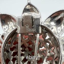 Crown Trifari Pastel Floral Bouquet Fur Clip Alfred Philippe 1941, Book Piece