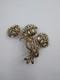 Crown Trifari Pat. Pend. Book Piece Alfred Philippe Rhinestones Floral Brooch