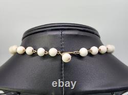 Crown Trifari Pat Pend Necklace Vtg Alfred Philippe Poured Glass 15 Choker 40's