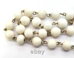 Crown Trifari Pat Pend Necklace Vtg Alfred Philippe Poured Glass 15 Choker 40's