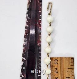Crown Trifari Pat Pend Necklace Vtg Alfred Philippe Poured Glass 15 Choker 40's
