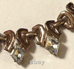Crown Trifari Queen of Diamonds Sterling Gold Vermeil Alfred Philippe Necklace