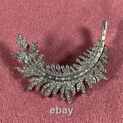 Crown Trifari Royal Plume Collection Leaf Feather Brooch Pin Alfred Philippe
