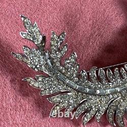 Crown Trifari Royal Plume Collection Leaf Feather Brooch Pin Alfred Philippe