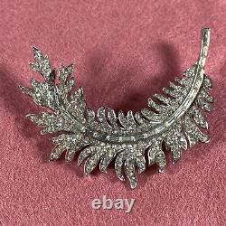 Crown Trifari Royal Plume Collection Leaf Feather Brooch Pin Alfred Philippe