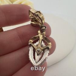 Crown Trifari Vintage Alfred Philippe Red Baguette Clip Earrings Pat Pend