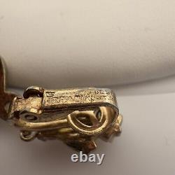 Crown Trifari Vintage Alfred Philippe Red Baguette Clip Earrings Pat Pend