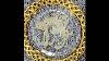 Crown Trifari Vintage Sagittarius Reverse Intaglio Zodiac Pendant Alfred Philippe Signed Gold Plated