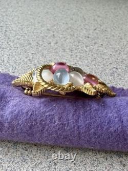 Crown Trifari vintage 1960s jelly belly lucite Easter brooch Alfred Philippe 50s