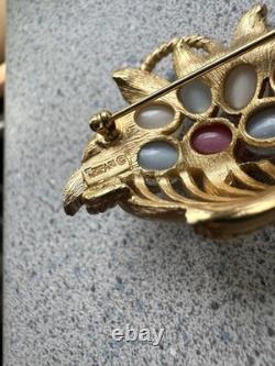 Crown Trifari vintage 1960s jelly belly lucite Easter brooch Alfred Philippe 50s