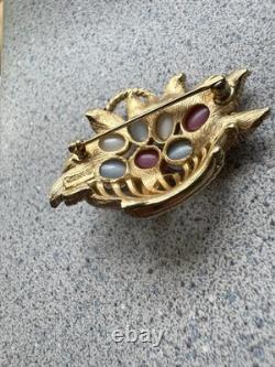 Crown Trifari vintage 1960s jelly belly lucite Easter brooch Alfred Philippe 50s